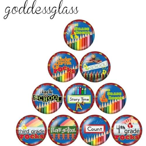 New Like School grade rocks 10pcs 12mm/18mm/20mm/25mm Round photo glass cabochon demo flat back Making findings ZB0521