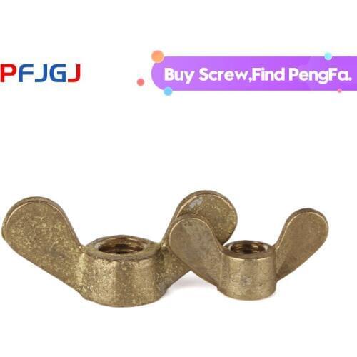 Peng Fa M3/M4/M5/M6/M8/M10/M12 GB62 copper Tighten Nut cuprum Butterfly Nuts Ingot Wing Nuts