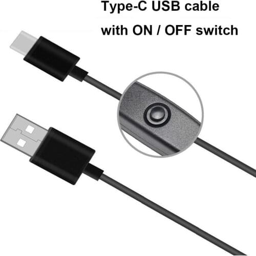 Raspberry Pi 4 Power Supply Cable Type-C Charger Cable USB-C Wire With ON/OFF Switch For Raspberry Pi 4 Model B For Mobile Phone