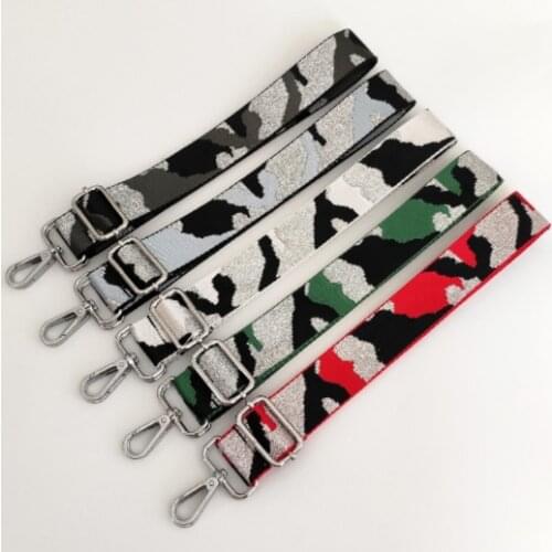 HJKL 2021 Handle Bag Strap For Women Removable DIY Shoulder Rainbow Handbag Accessories Cross Body Messenger Nylon Bag Straps