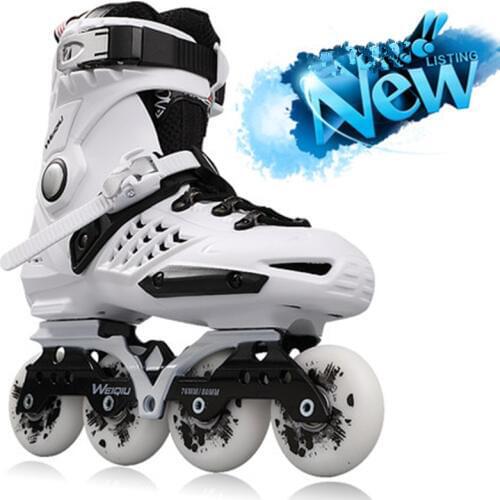 Adult roller skates in-line speed skating flat flower roller skates men and women flower style skates adult five-hole feame