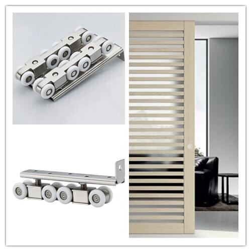 304 stainless steel hardware Slide Doors pulley,hanging rail wheels,with silent Bearing,High load-bearing, durable,home hardware