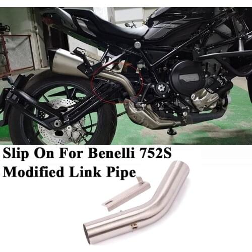 Slip On For Benelli 752S Motorcycle Exhaust System Escape Modified Stainless Steel Middle Link Pipe Connection 51mm Muffler