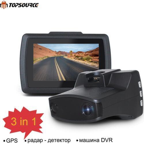TOPSOURCE 2.7" Video Recorder Car DVR Camera Ambarella 3 in 1 Radar Detector GPS LDWS HD 1296p 170 Degree dash cam Registrar