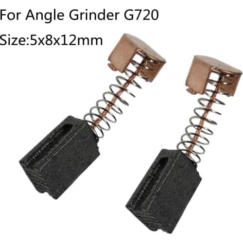 2pcs Carbon Brushes 5x8x12mm Spare Parts For Black Decker Angle Grinder G720 Power Tools Accessories High Quality