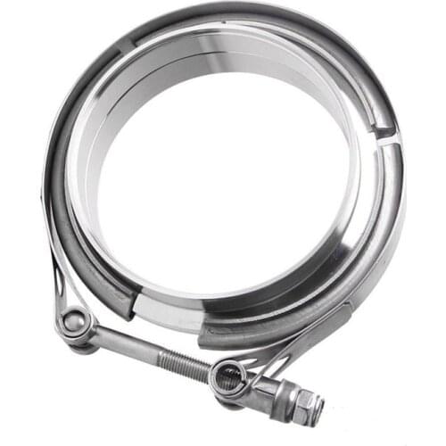 V-band Clamp 1.5/1.75/2/2.36/3/4 inch Stainless Steel Standard Release Exhaust pipe V-clamp Universal Male Female Flanges Kit