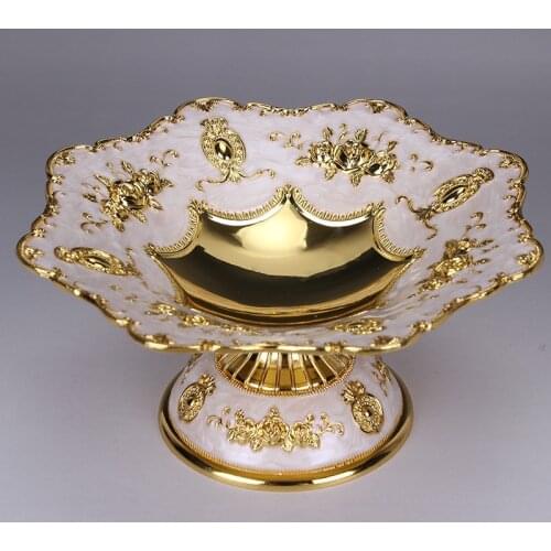 European-style high-end zinc alloy snack plate, fruit plate, snack plate, melon and fruit cup, snack plate, KTV tableware