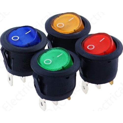 1PCS 12v led switch 20A 12V Light Switch Power Switch Car button lights ON/OFF 3pin Round Rocker Switch