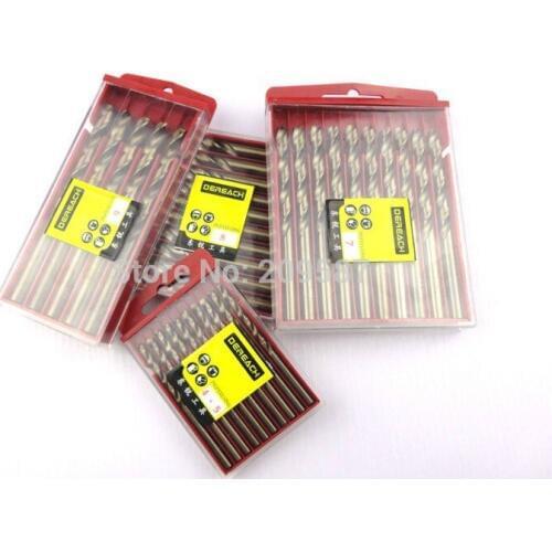10pcs 4.5mm 0.177" HSS-Co M35 Straight Shank Twist Drill Bits For Stainless Steel