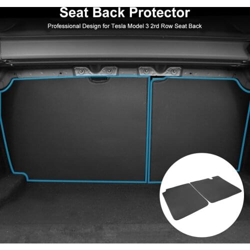 2rd Row Seat Back Protector Odorless Comfortable Protection Pad with Split Design Car Seat Decoration Cushion For Tesla Model 3