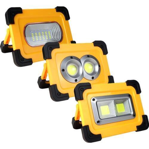 30W LED Portable Spotlight Solar/USB Rechargeable LED Work Light Outdoor Flood Light For Hunting Camping Led Latern Flashlight
