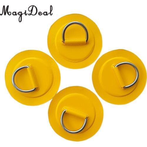 4Pcs/Set Premium 316 Stainless Steel D-Ring Pad/Patch for PVC Inflatable Boat Stand-Up Paddleboard Fishing Rigging Accessories