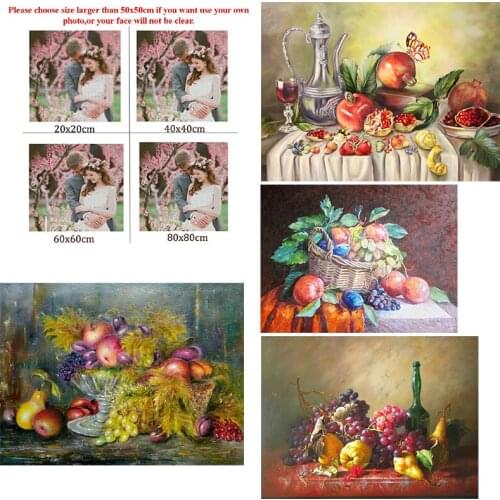 5D Diy Diamond Painting Flower Pomegranate Blueberry Square Diamond Round Diamond Full Diamond Cross Stitc Mosaic Home Decora