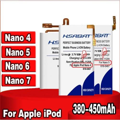 Top Brand New Battery for iPod Nano 5 5th Gen for iPod Nano 4th 4 Gen for iPod Nano 6th 6 Gen 8GB 16GB for iPod Nano 7th 7 Gen