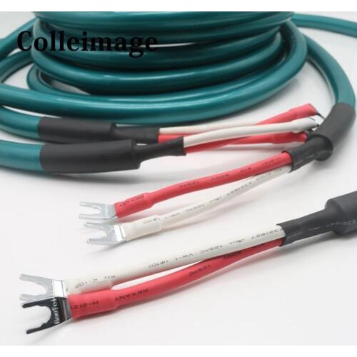 Hifi Ortofon 8N OFC Audio Speaker Cable hifi Lound Speaker Cable With Carbon fiber Y Spade Connector