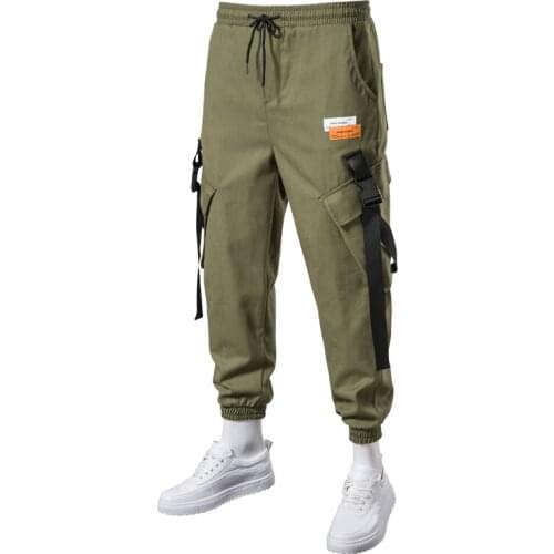 Cargo pants male cotton fashion streetwear joggers sweatpants for men Spring Autumn Multi-pocket Hip hop trousers men