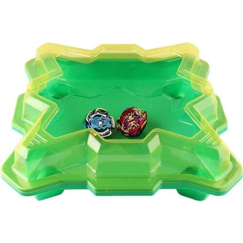 Gyro Combat Stadium Plate Spinning Top Battle Game W/ Launcher Grip for Kids