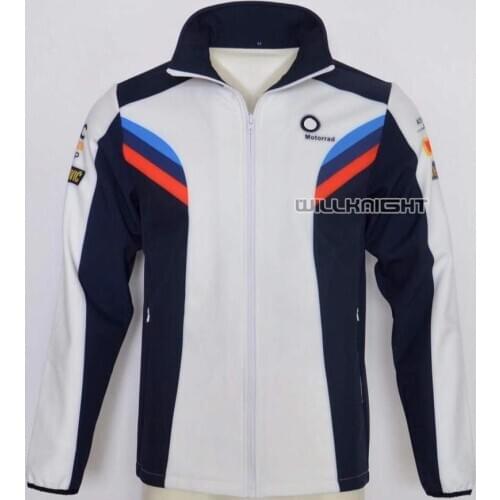Mountain Bicycle Offroad Full Zip Fleece Sweatshirt For BMW Motorrad Motocross Motorbike Mens White Hoodie