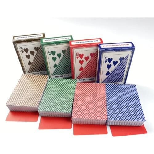 Playing Cards 10pcs / Lot 4 Colors PVC Poker Plastic Waterproof Frosting Baccarat Texas Hold'em Pokers Card Game Entertainment