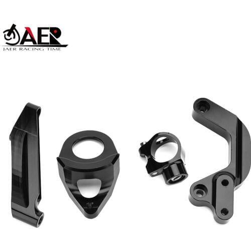 JAER For Suzuki GSXR1000 GSXR 1000 2009-2015 Motorcross Adjustable Steering Stabilizer liner Damper Bracket Mount Support Kit