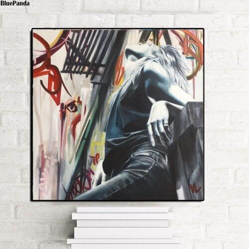 Take A Break Art Canvas Look Up To The Sky Poster Print Painting Black White Wall Picture Modern Home Decoration
