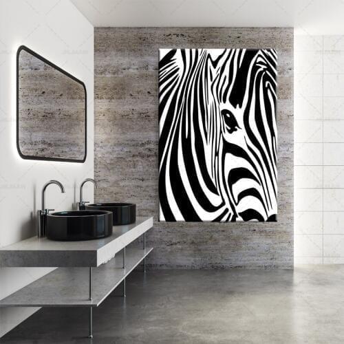 Pictures Home Decor Poster Nordic Black White Elephant Giraffe Zebra Canvas Paintings Wall Art Prints Hotel Modular Kids Room
