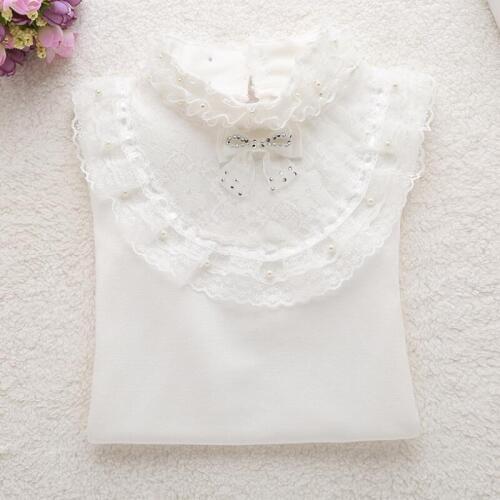 2020 Spring Autumn Winter School Girl Lace Blouse Long Sleeve Shirt For Kids Baby Toddler Teenage Shirts Girls Tops And Blouses