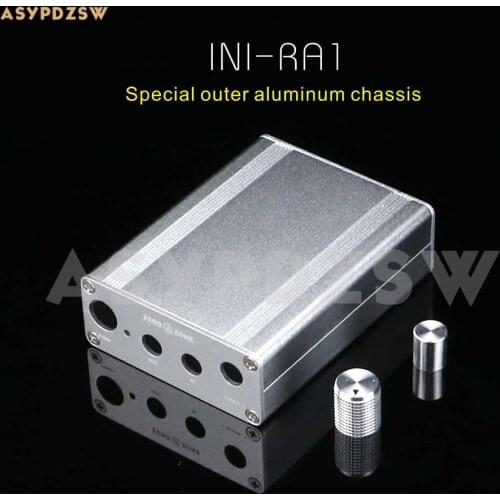 MINI-RA1 Portable headphone amplifier dedicated chassis Silver matte shell / box