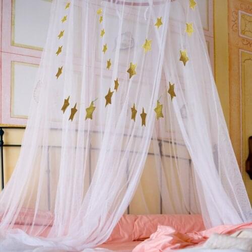 Mosquito Net Gold Stars Hanging Decoration Garland Banner Pastel Sparkling Star Garland Bunting Baby Bed Net Hanging Decor