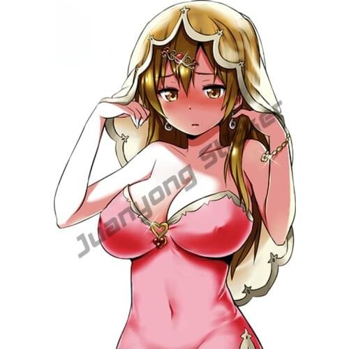 Cartoon Anime Car Sticker Chuunibyo Demo Koi Ga Shitai! Nibutani Shinka Funny Waterproof Decal Styling Removable Decor PVC13x9cm