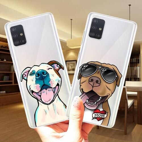 Pitbull Bulldog Dog Soft TPU Silicone Phone Case Cover For Samsung A21S A01 A11 A31 A41 A51 A71 A10 A20 A30 A40 A50 A60 A70