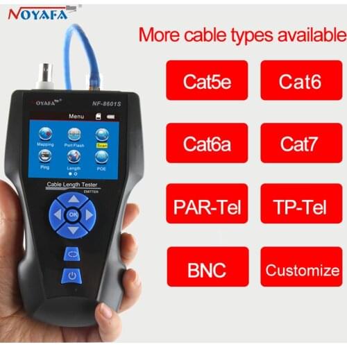 Original NOYAFA RJ45 RJ11 Cat5 cat6 lan tester multifunction cable tracker POE PING noyafa lan tester