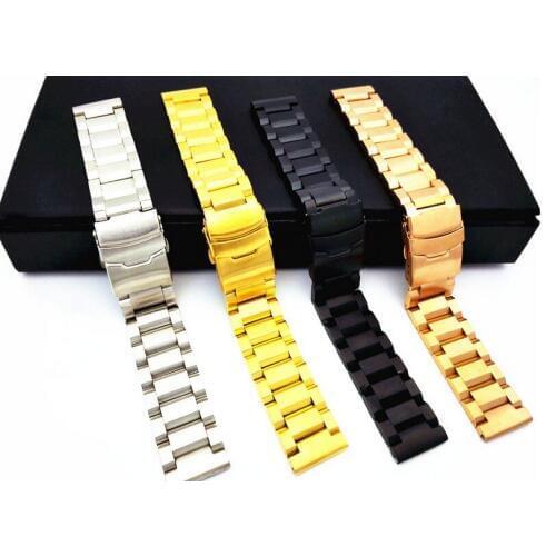 Wholesale 10PCS/lot High quality 18MM 20MM 22MM 24MM Solid Stainless steel watch strap Watch band men watch strap -6701