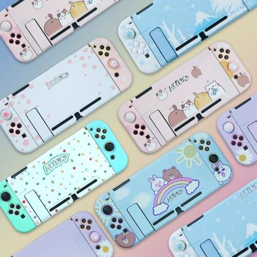 Nintendo switch original protective shell ns cartoon protective cover PC five-part all-inclusive hard shell