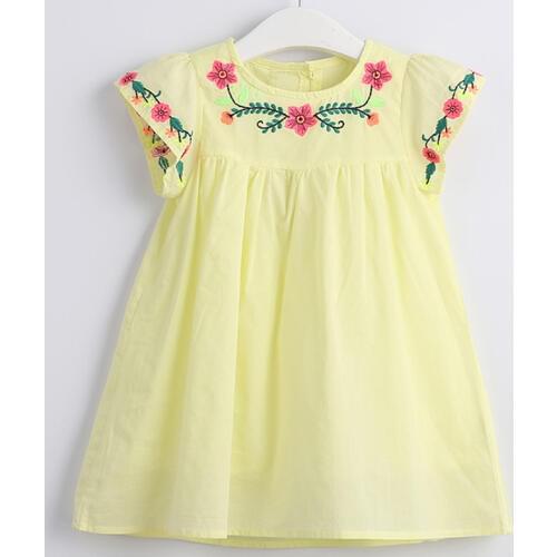 New Summer Baby Girls Princess Dress Embroidered Flower Elegant Wedding Party Dresses Toddler Girls Dress Kids Clothing