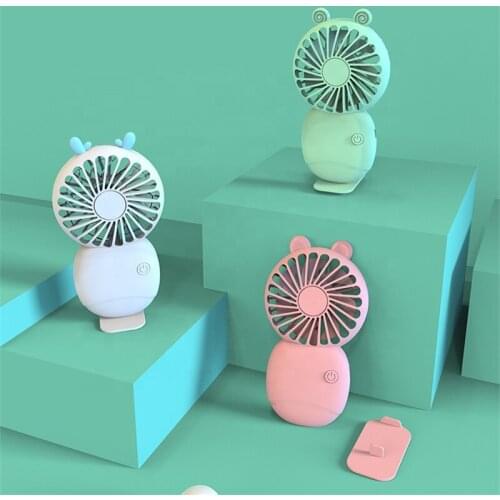 Portable Mini Fan USB Rechargeable Cute Fans Hold Small Air Cooler Originality Household Electrical Appliances Desktop FS46