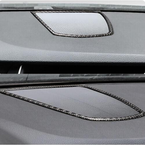 Carbon Fiber Dashboard Speaker Frame Carbon Fiber Trim Sticker for BMW 5 Series F10 11-17 Car Accessories
