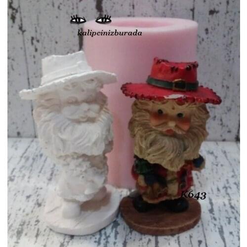 Şapkalı Noel baba silikon kalıp