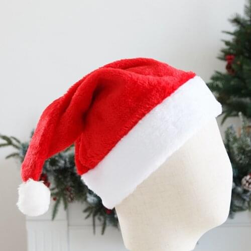 Christmas Hats Family Santas Christmas Holiday Party Cap Bonnets Fashion Children Adults New Year Plush Christmas Hats Gift