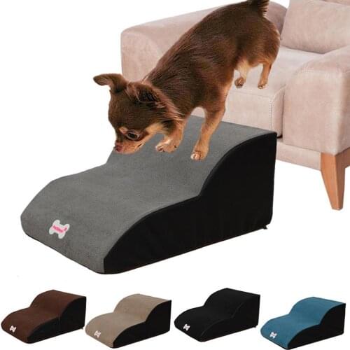 Dog Stairs 2 Layers Dog House Pet Sofa Bed Stairs Puppy Cat Bed Dog Steps Mesh Foldable Detachable Pet Climbing Ladder Bed