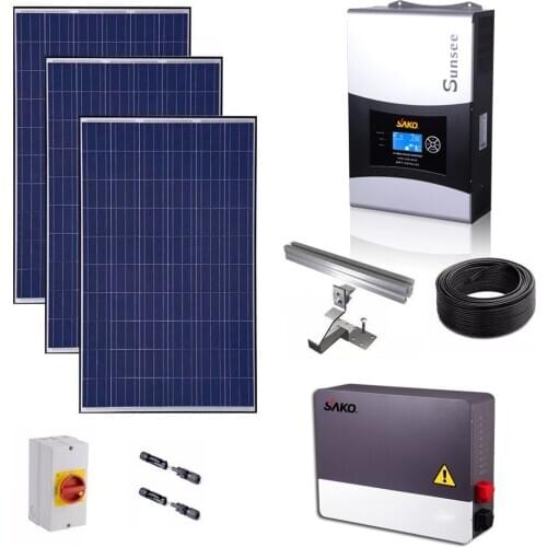 SAKO 10KVA/8KW Solar System Lithium 10KWH power bank off grid Solar System