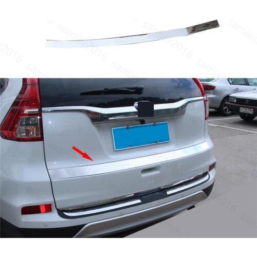 Steel Tail Rear Trunk Door Tailgate Cover Trim Strip For Honda CRV CR-V 12-2016