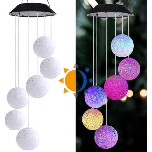 Solar Powered LED Wind Chime Portable Color Changing Spiral Spinner Windchime Windbell Light for Garden Patio Deck Yard