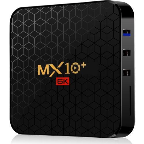 VHXSIN 50PCS Quad-Core Top-Box Media-Player DUAL Wifi Android 9.0 Mx10 Plus 6K H6 4GB 64GB 3D Allwinner