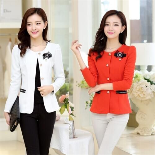 Womens Jacket New 2020 Spring Autumn Coat Short Round Neck Single-breasted Solid Color Thin Coats Outerwear Plus Size 5XL A212