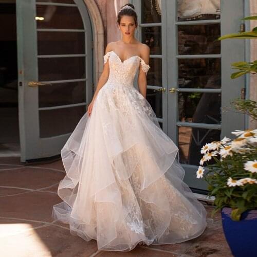 Robes De Mariage Sweetheart Neck Wedding Dress Off the Shoulder Fashion Sukienka Na Wesele Backless Hochzeitskleid Bridal Gown