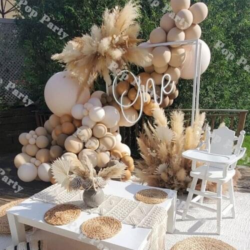 102pcs Balloons Garland Kit Baby Shower Double Nude Blush Balloon Arch Coffee Copper Globos Birthday Wedding Party Supplies