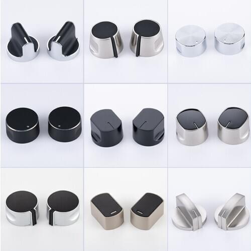 2pcs for Gas Stove Knob Metal Accessories Inner 45 Degree Hole 8MM Stove Switch Knob