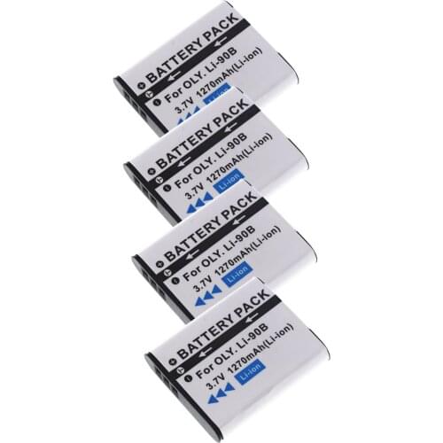 4x LI-92B Li-ion Battery for Olympus TG-6 TG-4, TG-3, SP-100, XZ-2, SH-50