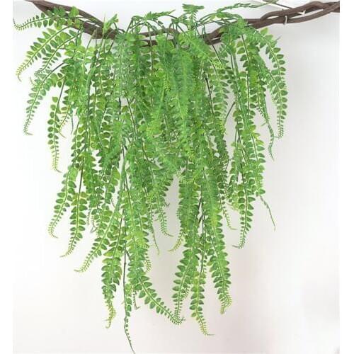 5 Forks Artificial Persian fern plant branch DIY wall hanging grass home hotel decor wedding arch decoration flowers arrangement